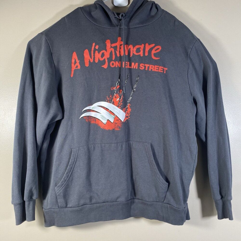 A Nightmare On Elm Street Fleece Sweatshirt Hoodie Men's XL Graphic Black